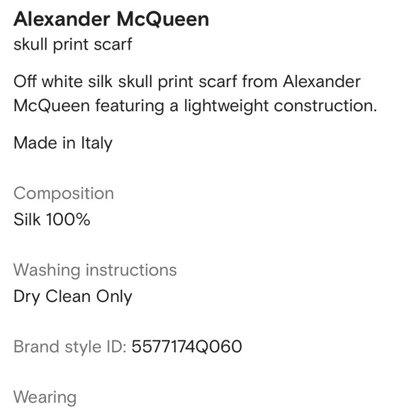 Alexander McQueen silk skull scarf - Picture 10 of 10